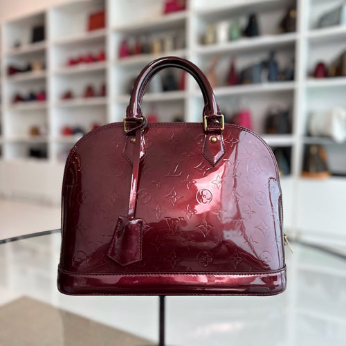 Kovancy Alma PM Vernis Cuir Verni Prune GHW