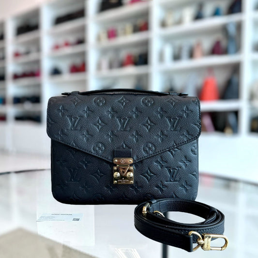 Kovancy Pochette Metis Monogram Empreinte Cuir Noir Nior GHW