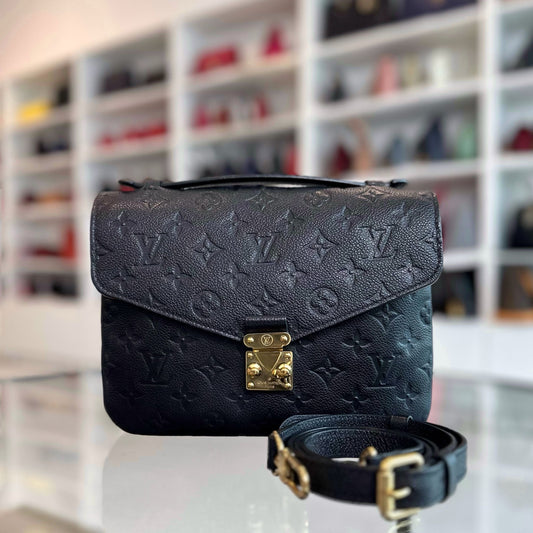 Kovancy Pochette Metis MM Nior Monogram Empreinte Cuir Noir