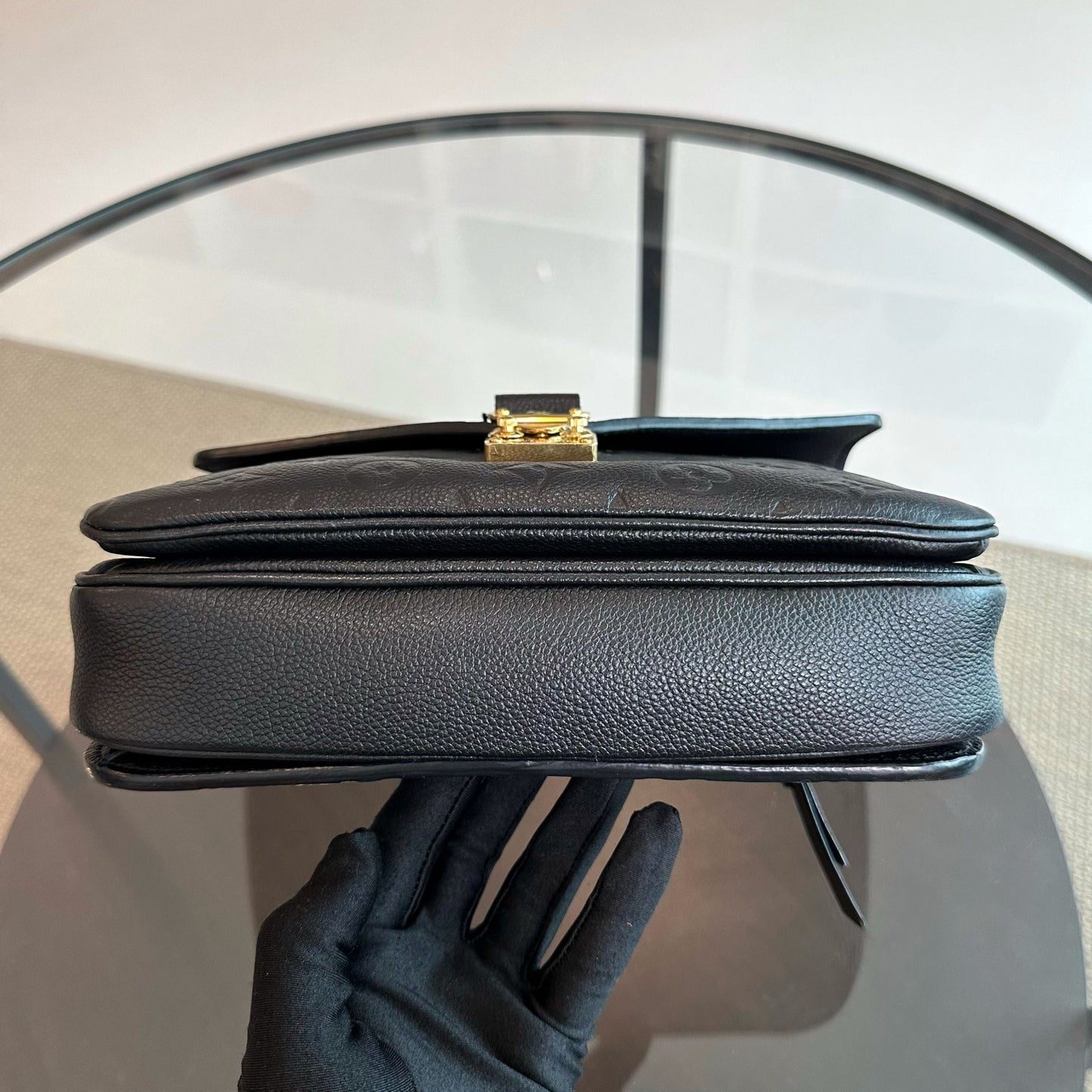 Kovancy Pochette Metis MM Nior Monogram Empreinte Cuir Noir
