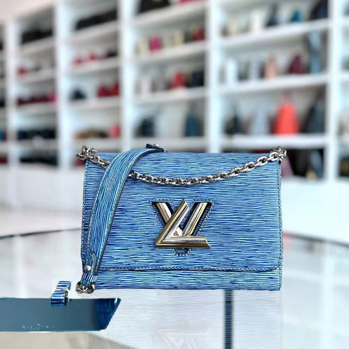 LVT Twist MM EPI Two-Tone Light Blue Leather Hardware