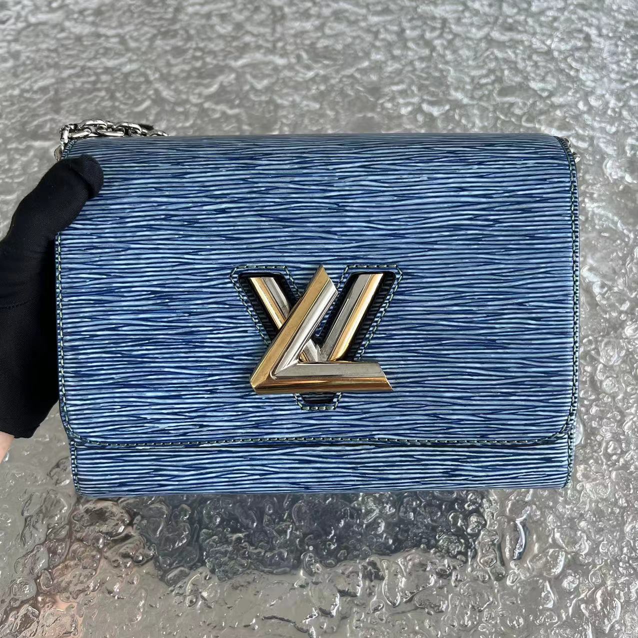 LVT Twist MM EPI Two-Tone Light Blue Leather Hardware