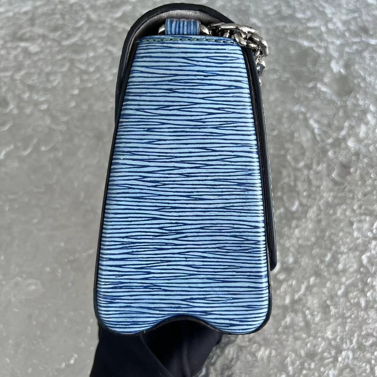 LVT Twist MM EPI Two-Tone Light Blue Leather Hardware