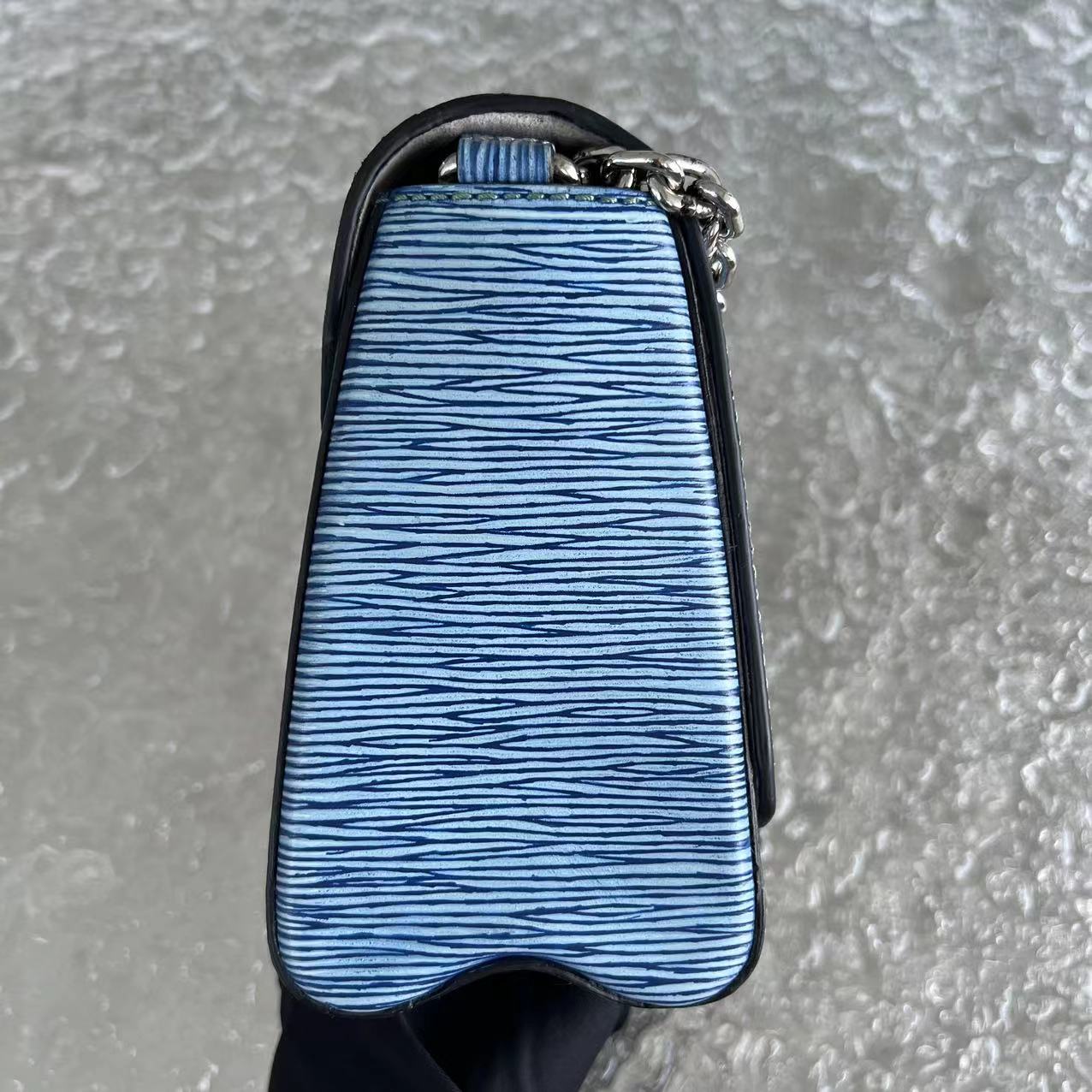 LVT Twist MM EPI Two-Tone Light Blue Leather Hardware