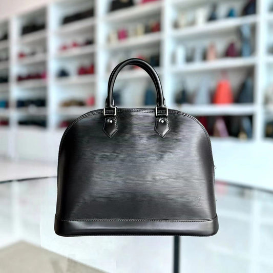 Kovancy Alma PM EPI Cuir Noir Quincaillerie Argentée