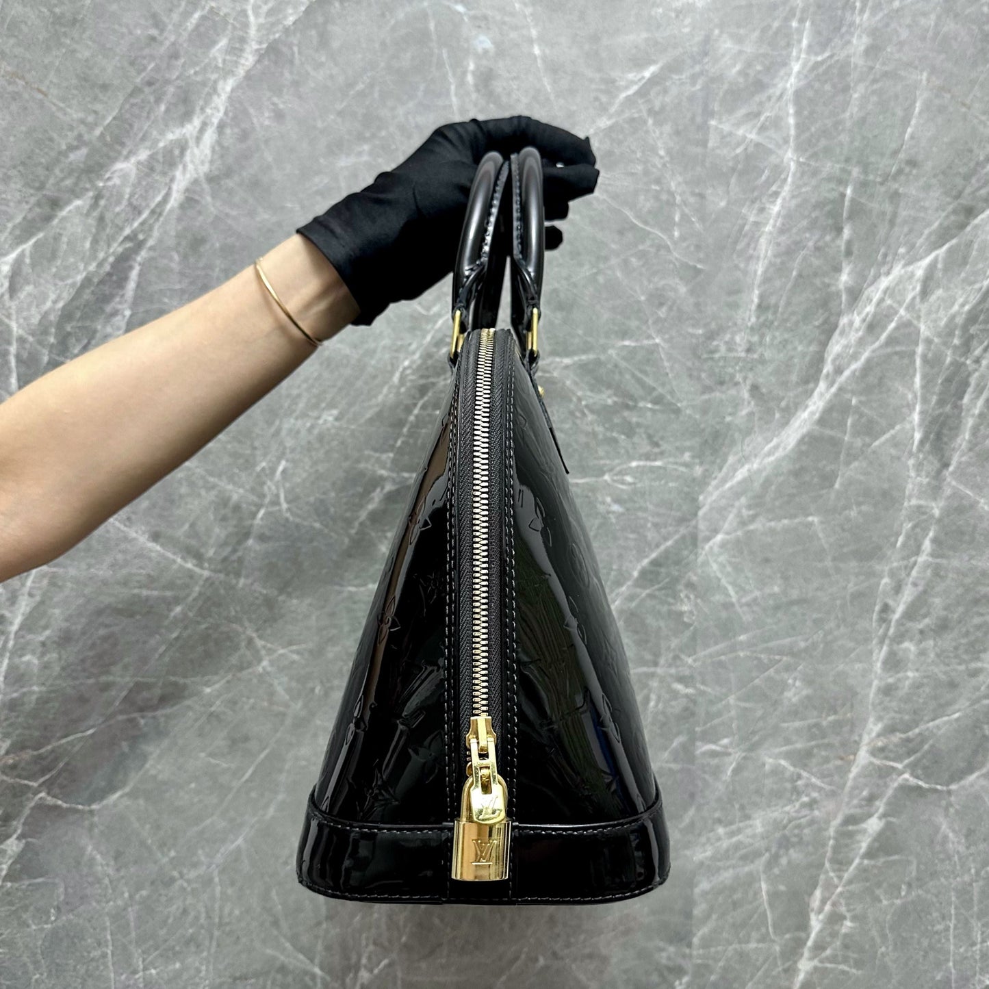LVT Alma Black Patent Leather GHW
