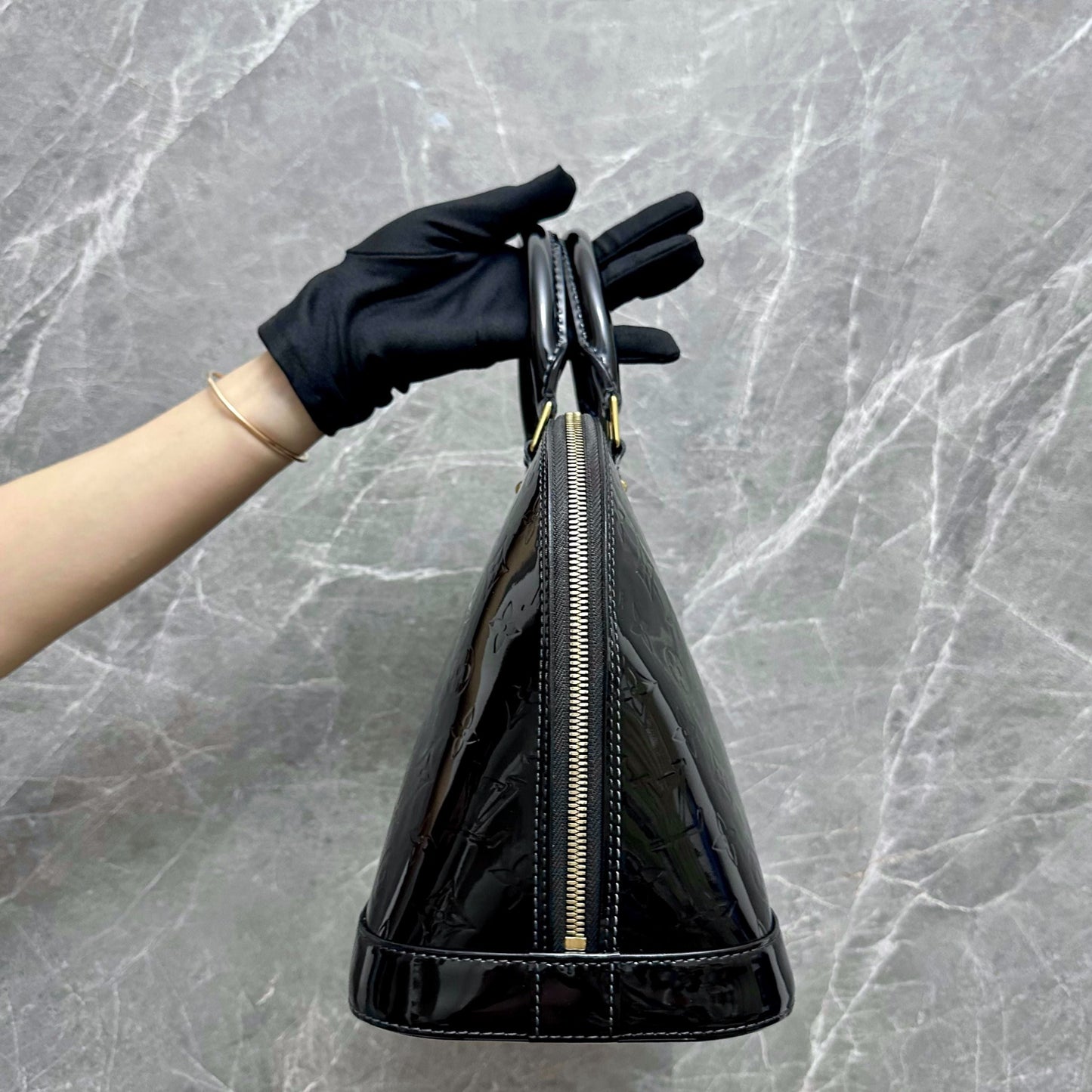 LVT Alma Black Patent Leather GHW
