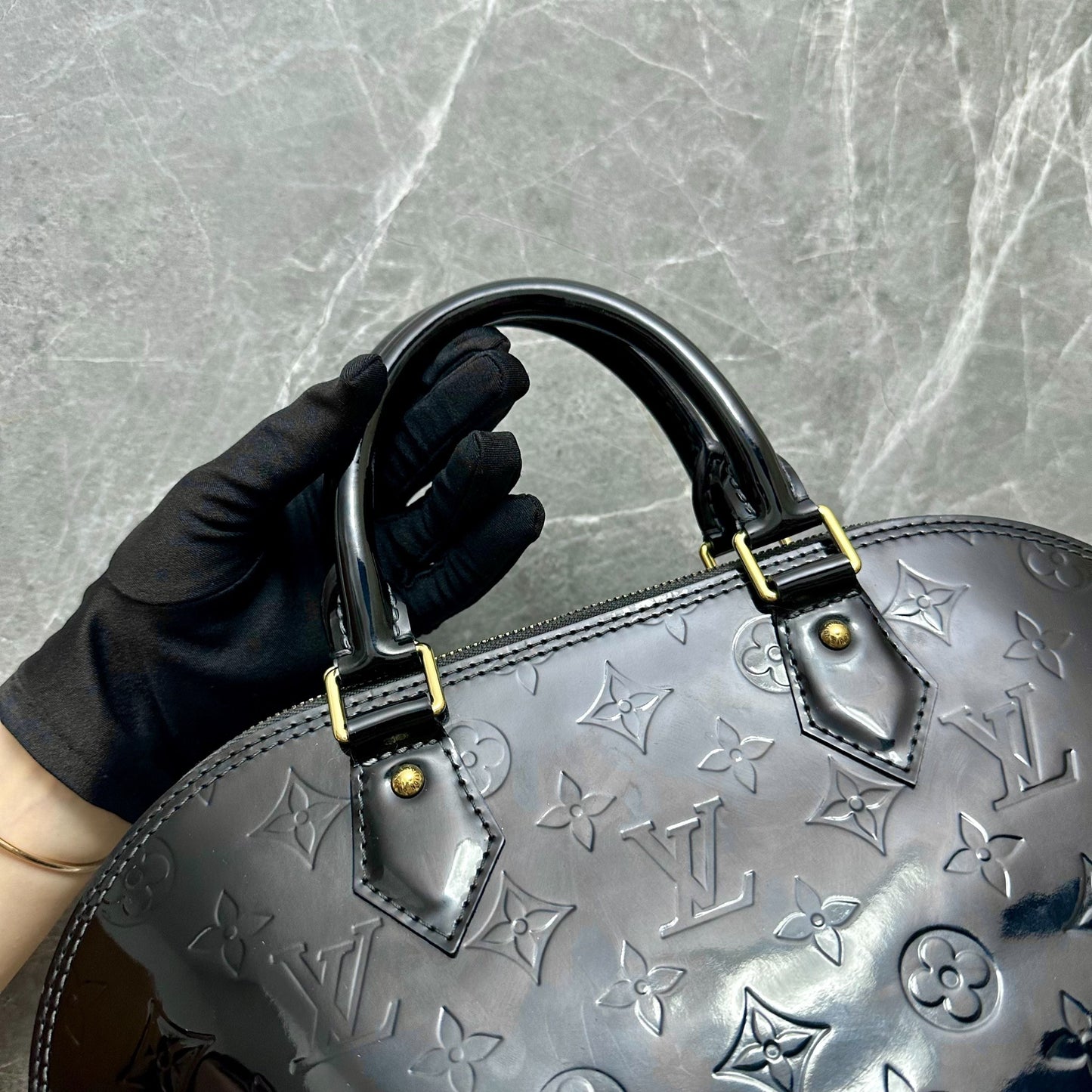 LVT Alma Black Patent Leather GHW