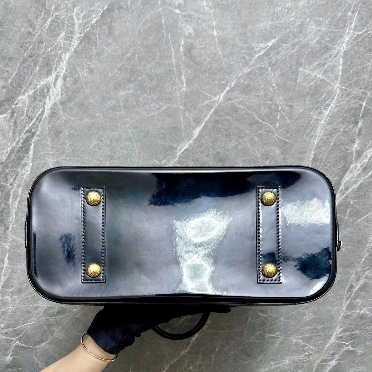 LVT Alma Black Patent Leather GHW