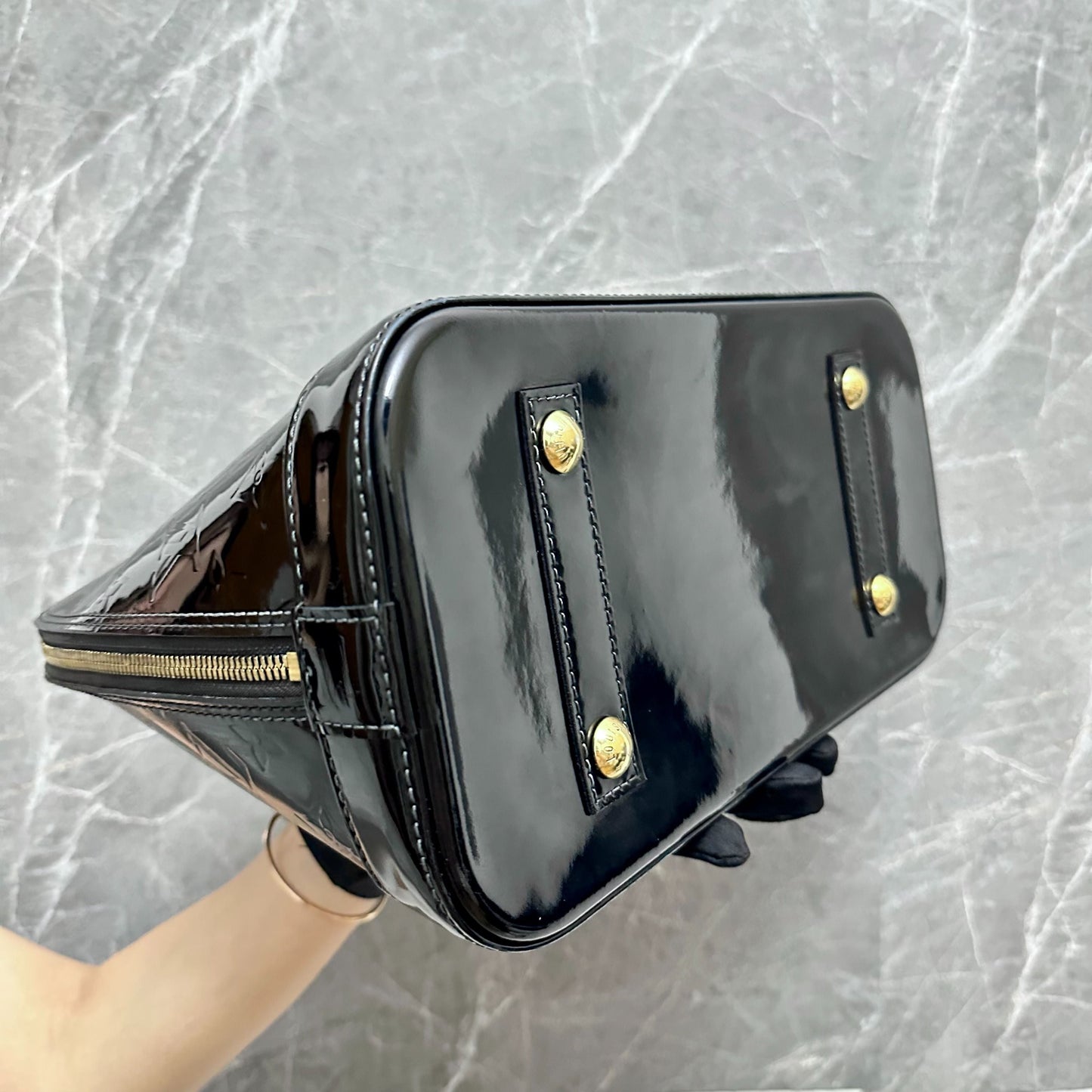 LVT Alma Black Patent Leather GHW
